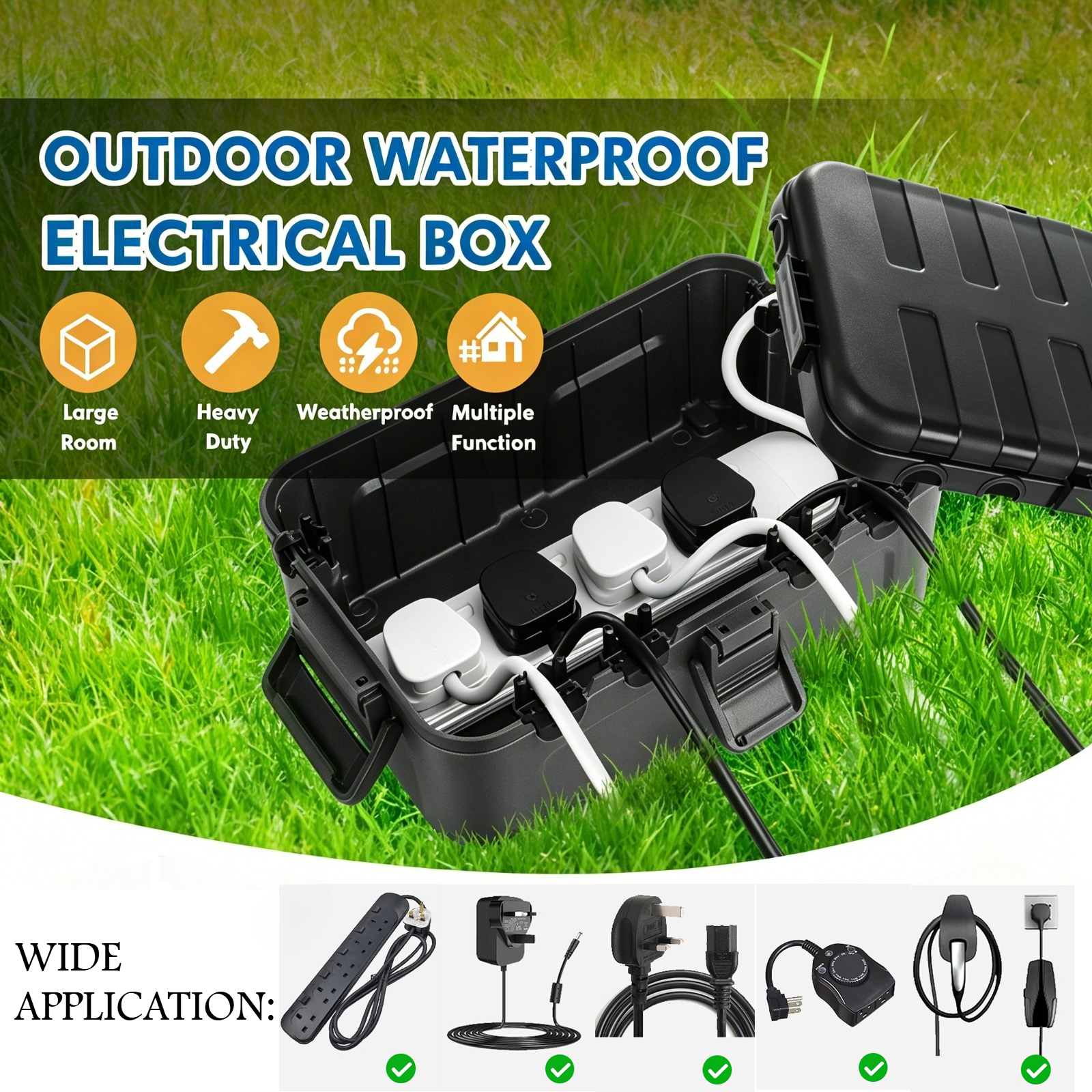Outdoor Power Box Cover - Restmo Large Outdoor Electrical Box Waterproof