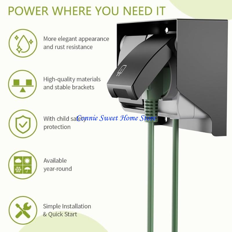 Outdoor Power Outlet Install - LXAF 2 Gang Waterproof Outlet with