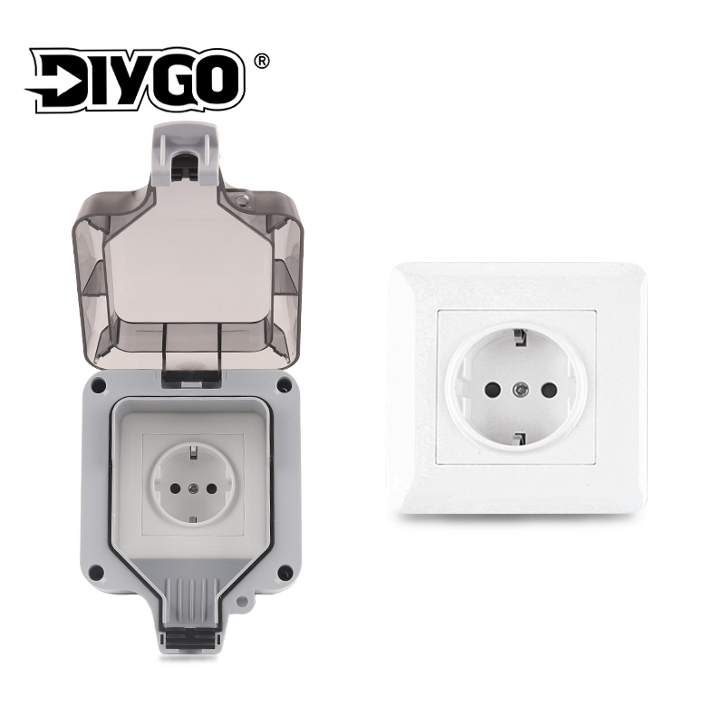 Outdoor Power Timer - IP66 Outdoor Socket Wall Plug with