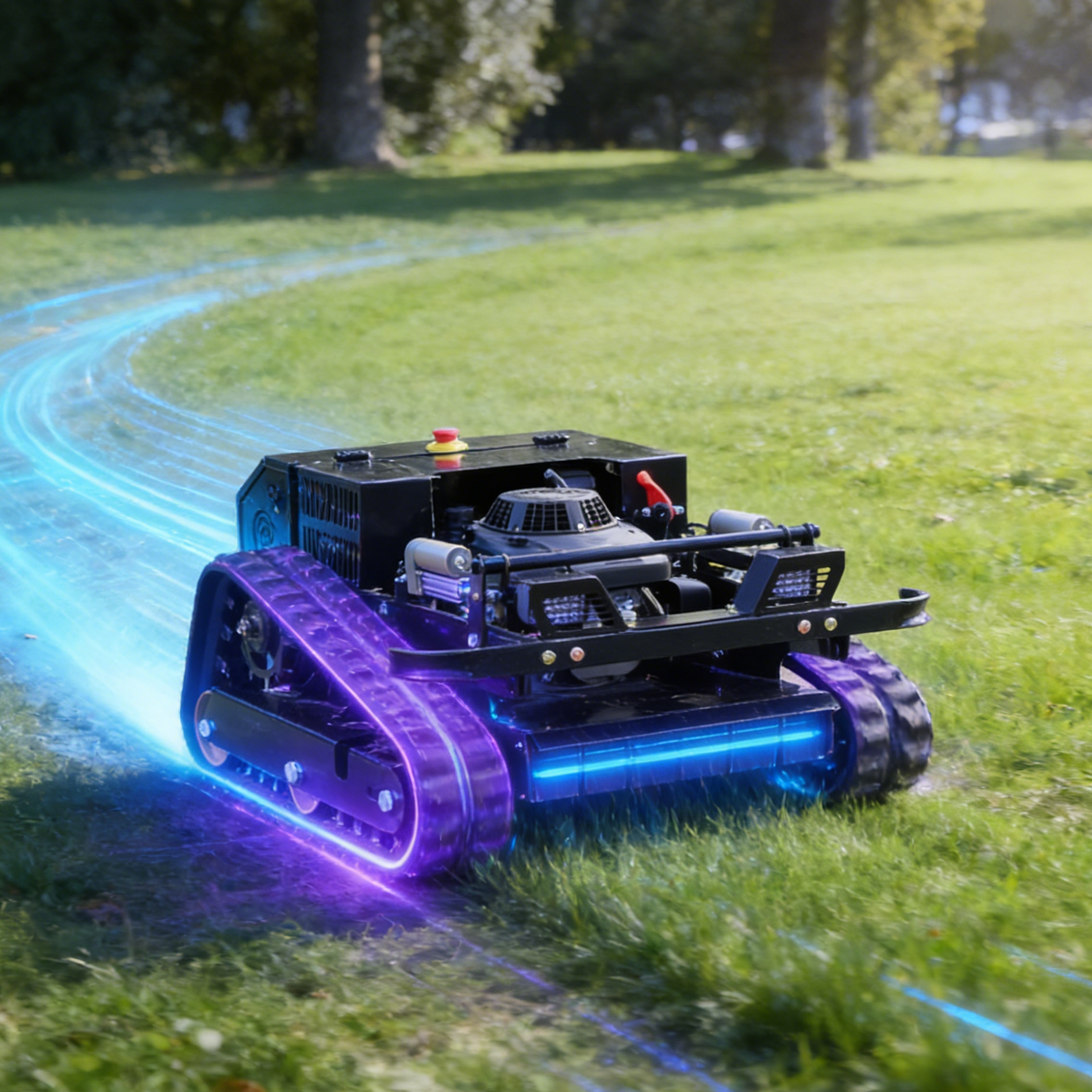 Hedge Trimmer Cordless - Customized remote-controlled self-propelled hillside lawn mower,