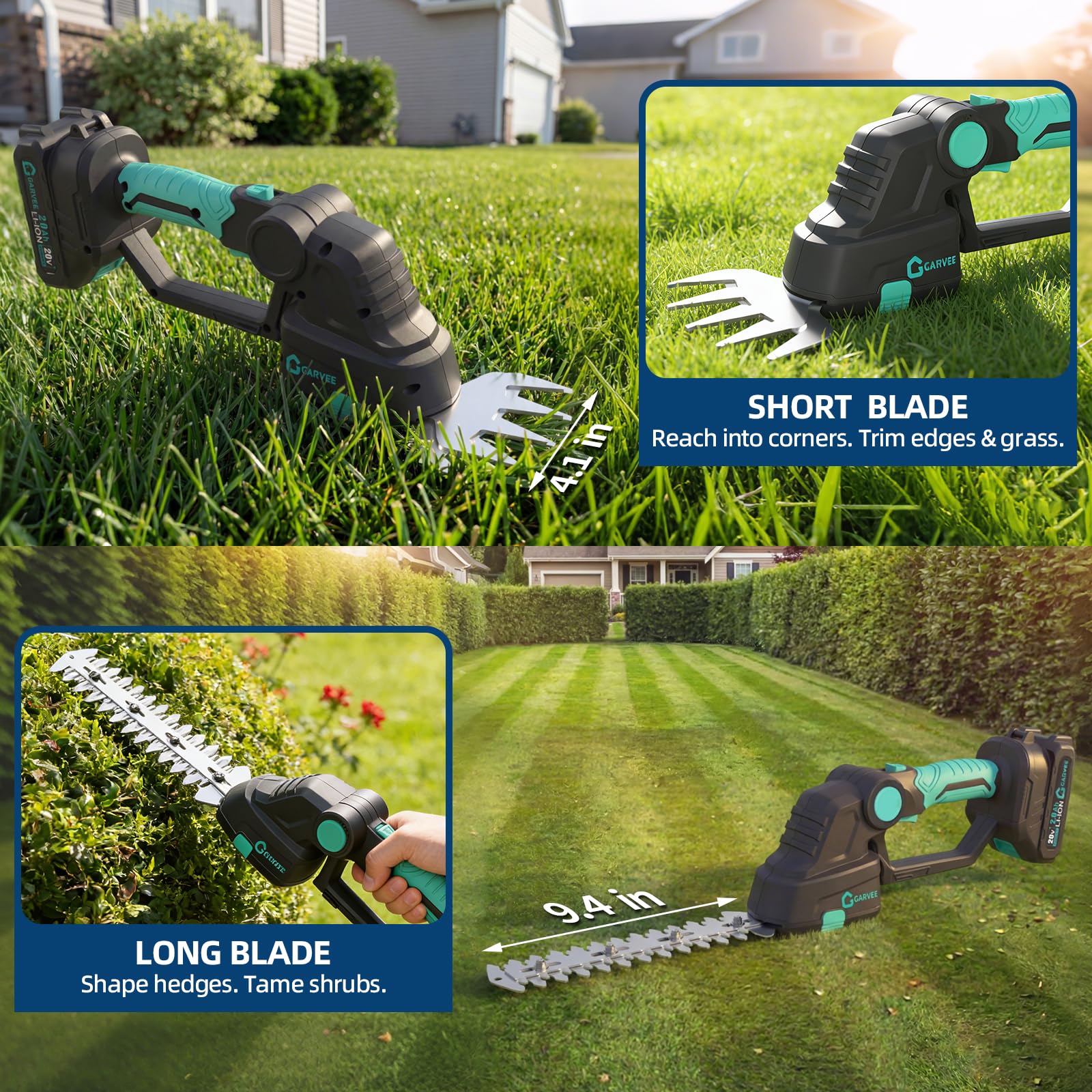 2 In 1 20V Cordless Grass Shea - Hedge Trimmer Cordless avaliação e preço
