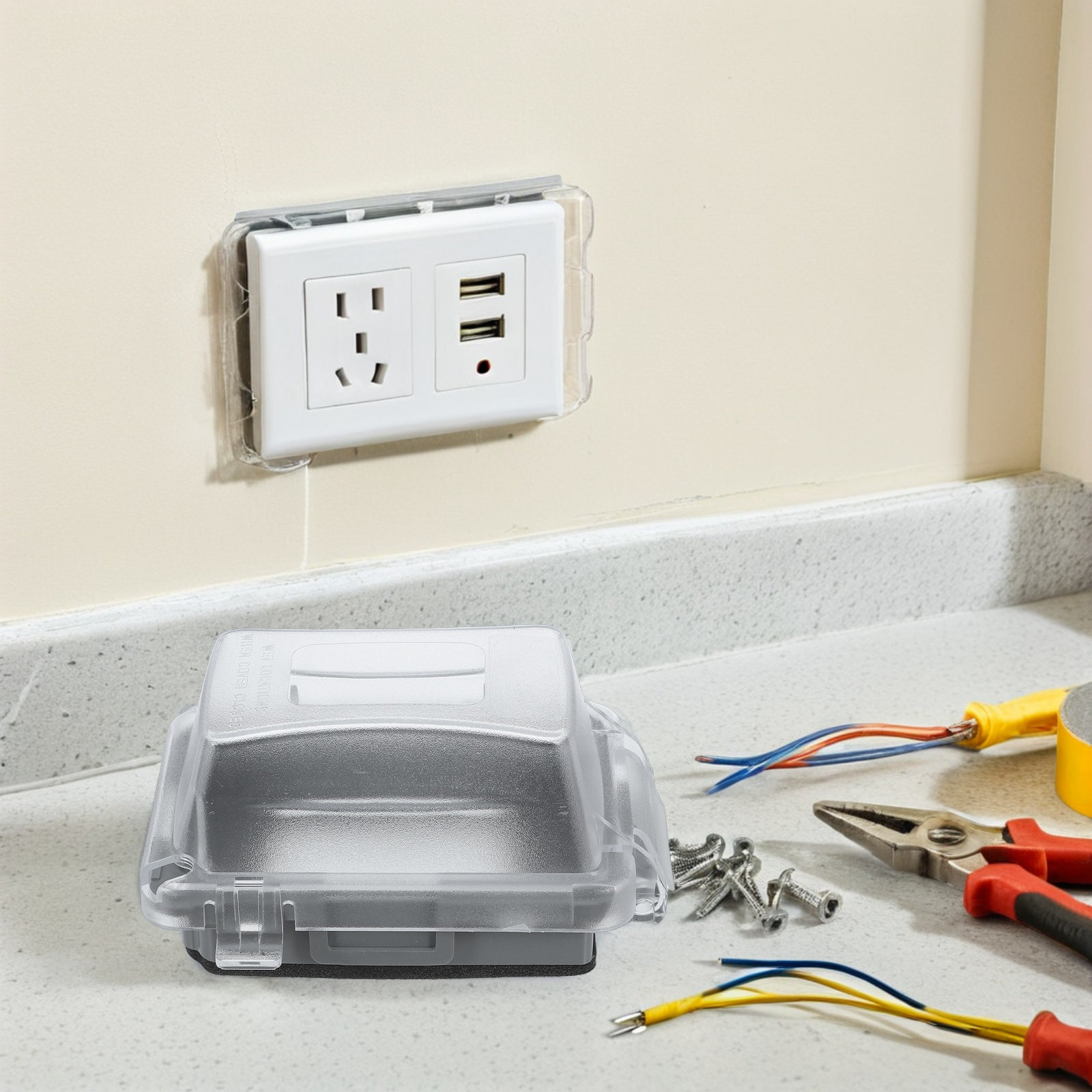 Waterproof Power Receptacle Bo - Outdoor Power Box Cover avaliação e preço