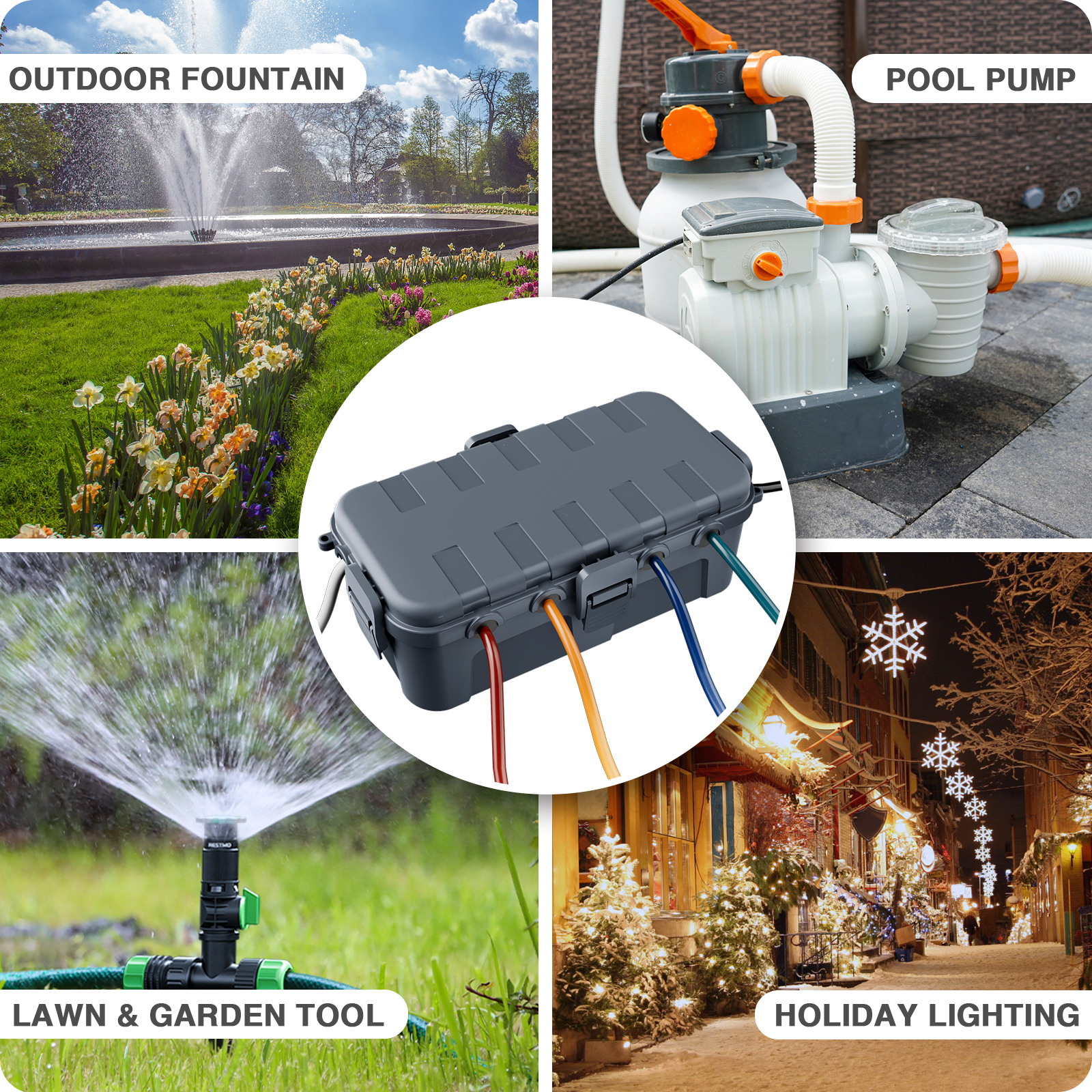 Outdoor Electrical Box Waterpr - Outdoor Power Box Cover avaliação e preço
