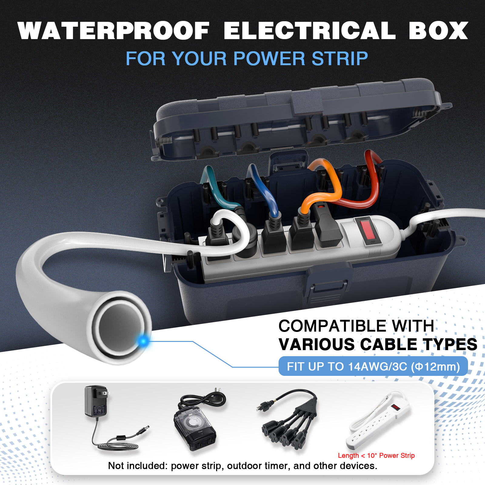 Outdoor Electrical Box Waterpr - Outdoor Power Box Cover avaliação e preço