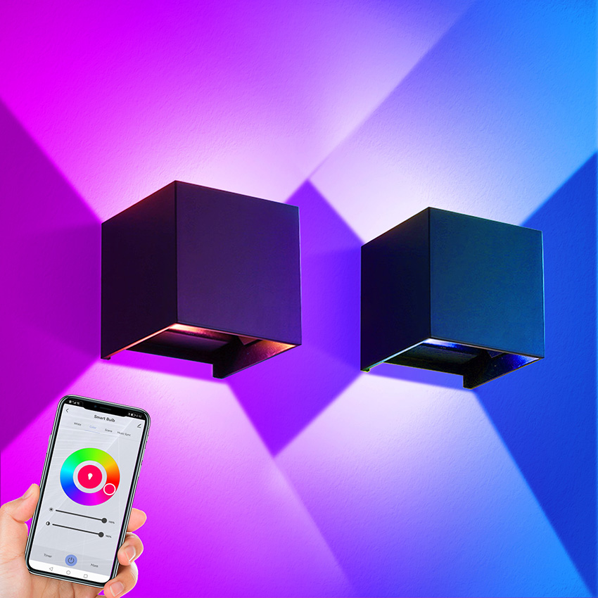 12W LED Outdoor Wall Light RGB - Outdoor Power Point Zigbee avaliação e preço