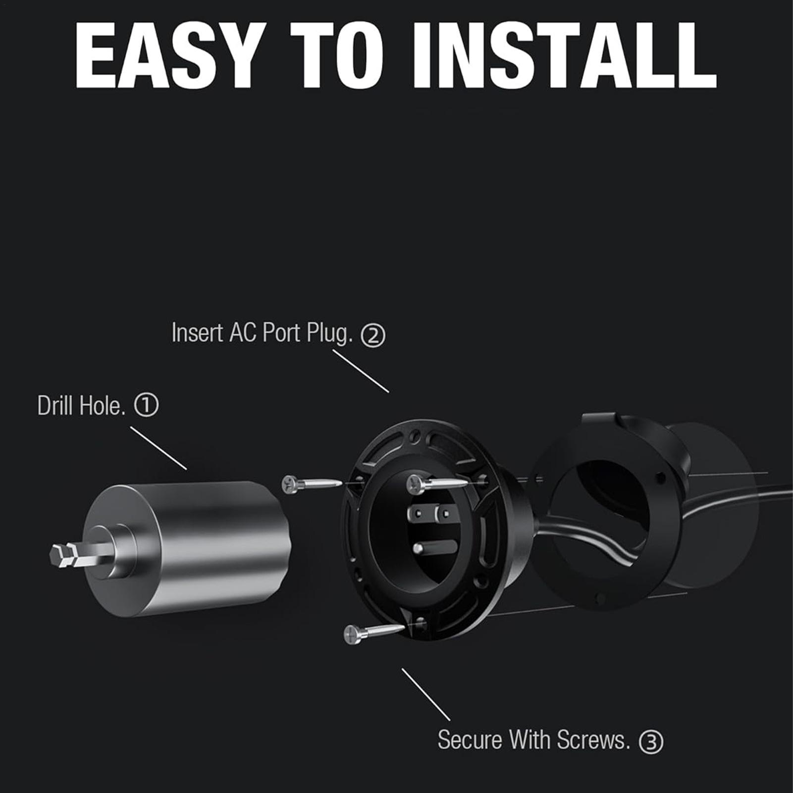 US Standard 125V RV Power Inle - Outdoor Power Outlet Install avaliação e preço