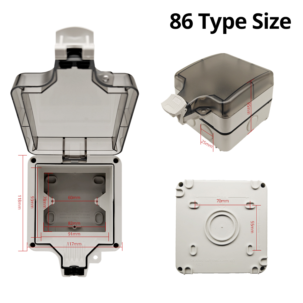 Wallpad IP66 Dustproof Waterpr - Outdoor Power Box Cover avaliação e preço