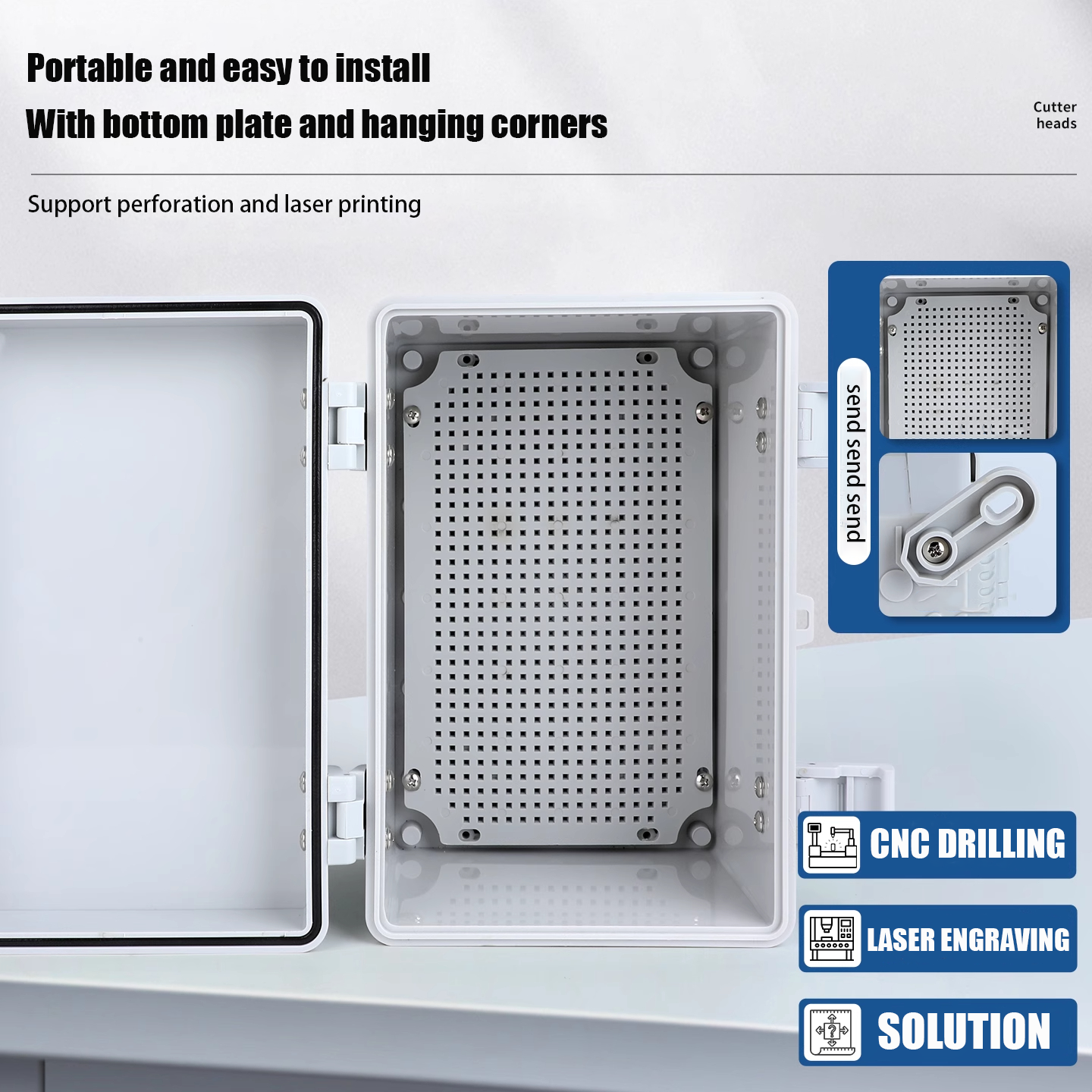 IP66 Waterproof Transparent/Gr - Outdoor Power Box Cover avaliação e preço