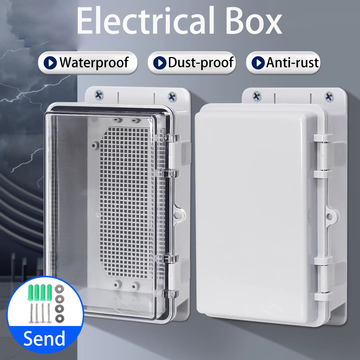 IP66 Waterproof Grey/Transpare - Outdoor Power Box Cover avaliação e preço