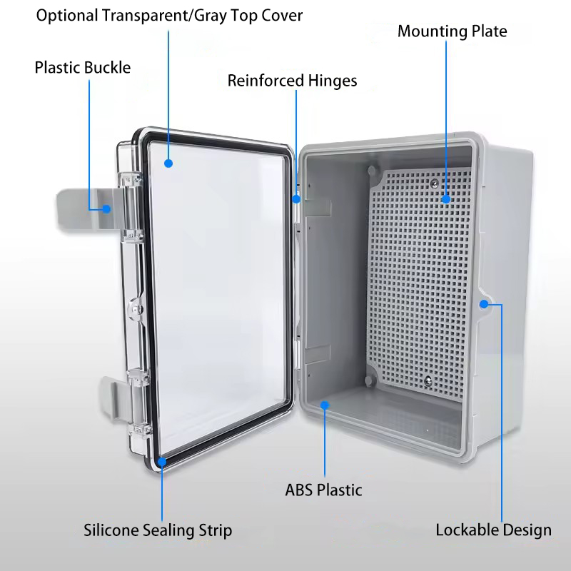 IP66 Waterproof Grey/Transpare - Outdoor Power Box Cover avaliação e preço