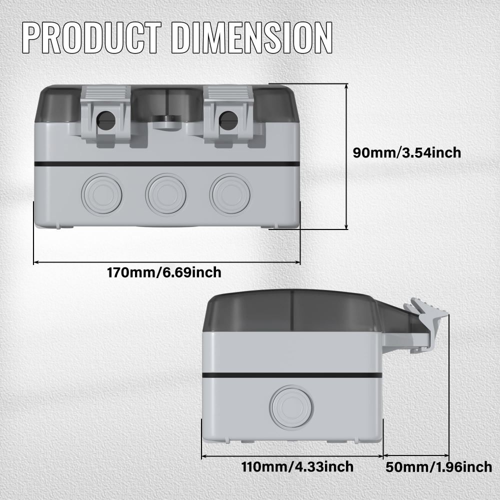 EIOMR France IP66 Weatherproof - Outdoor Power Box Cover avaliação e preço