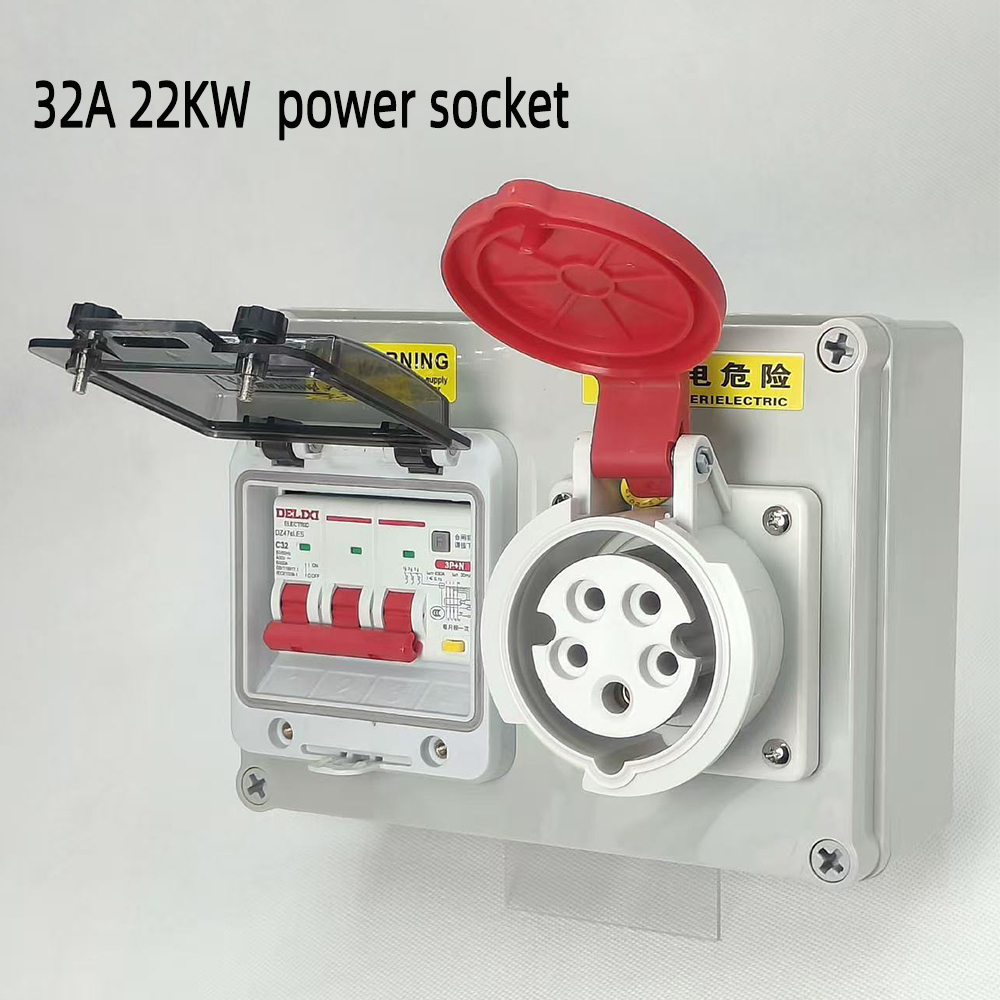 32A 22kw CEE Electrical Outlet - Outdoor Power Outlet Install avaliação e preço