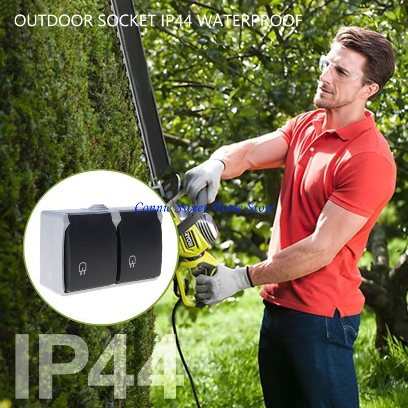 LXAF 2 Gang Waterproof Outlet  - Outdoor Power Outlet Install avaliação e preço