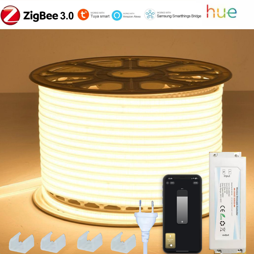 ZIGBEE 3.0 220V COB LED Strip  - Outdoor Power Point Zigbee avaliação e preço