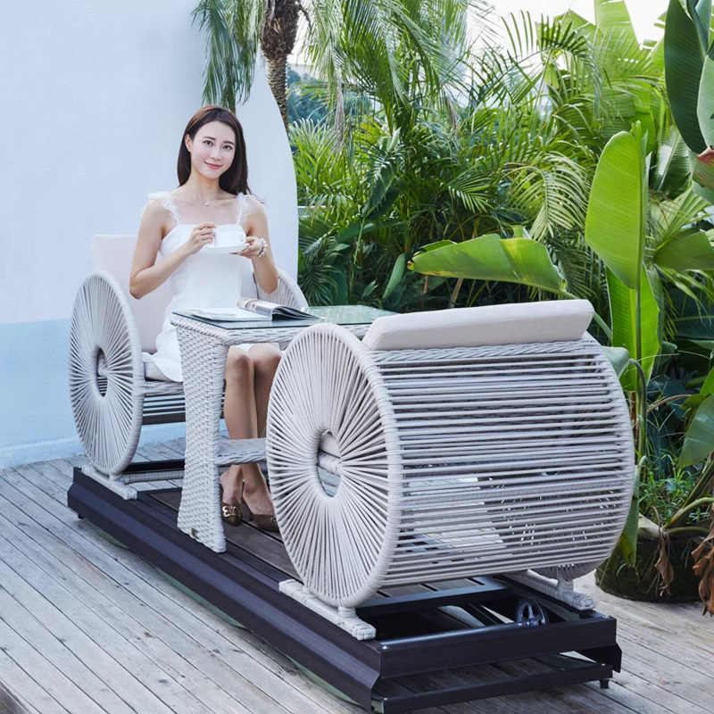 Modern Waterproof Double Wheel - Outdoor Power Recliner avaliação e preço