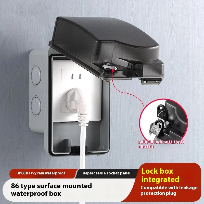 Outdoor Waterproof Socket Open - Outdoor Power Box Cover avaliação e preço