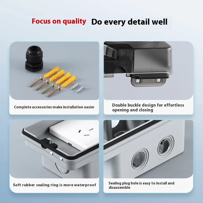 Outdoor Waterproof Socket Open - Outdoor Power Box Cover avaliação e preço