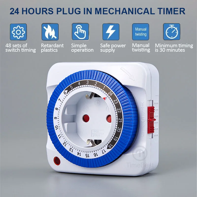 EU/US 24 Hours Timer Switch Ti - Outdoor Power Timer avaliação e preço