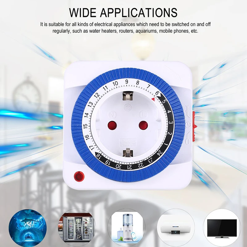 EU/US 24 Hours Timer Switch Ti - Outdoor Power Timer avaliação e preço
