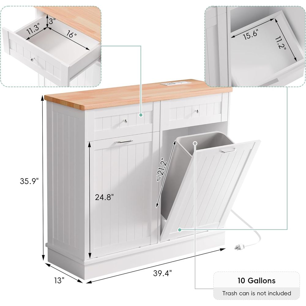 Double Door 10 Gallon Tilt-Out - Outdoor Kitchen Power avaliação e preço