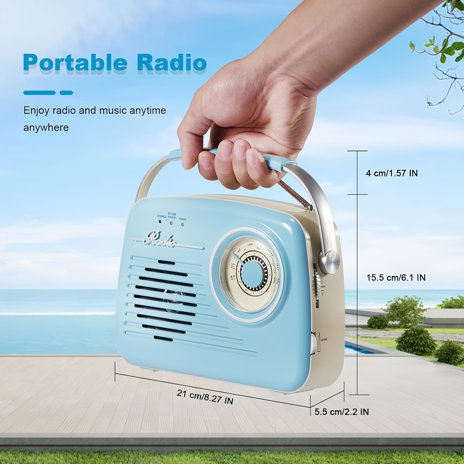 Retro Classic Portable Bluetoo - Outdoor Kitchen Power avaliação e preço